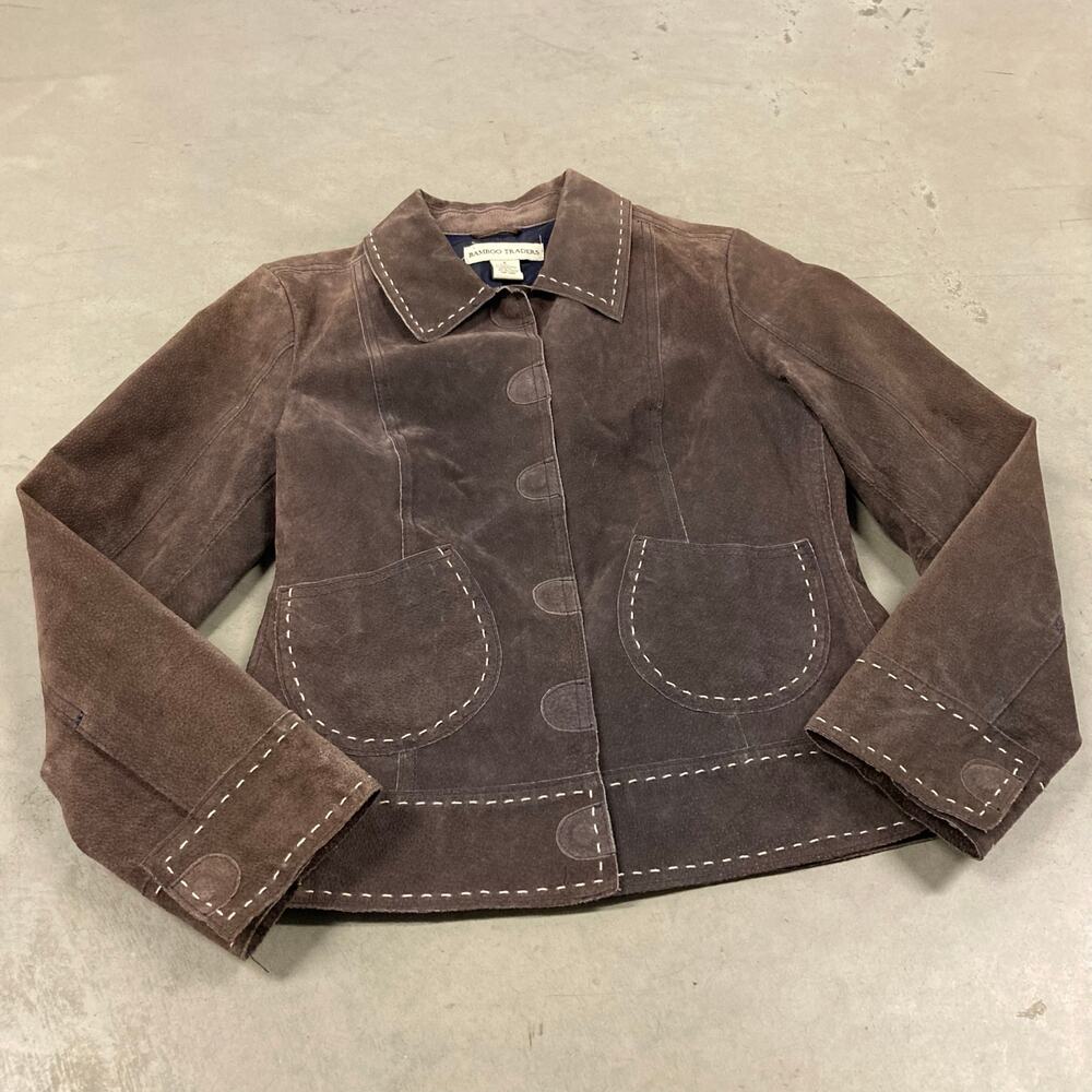 y2k women’s western bamboo traders leather jacket